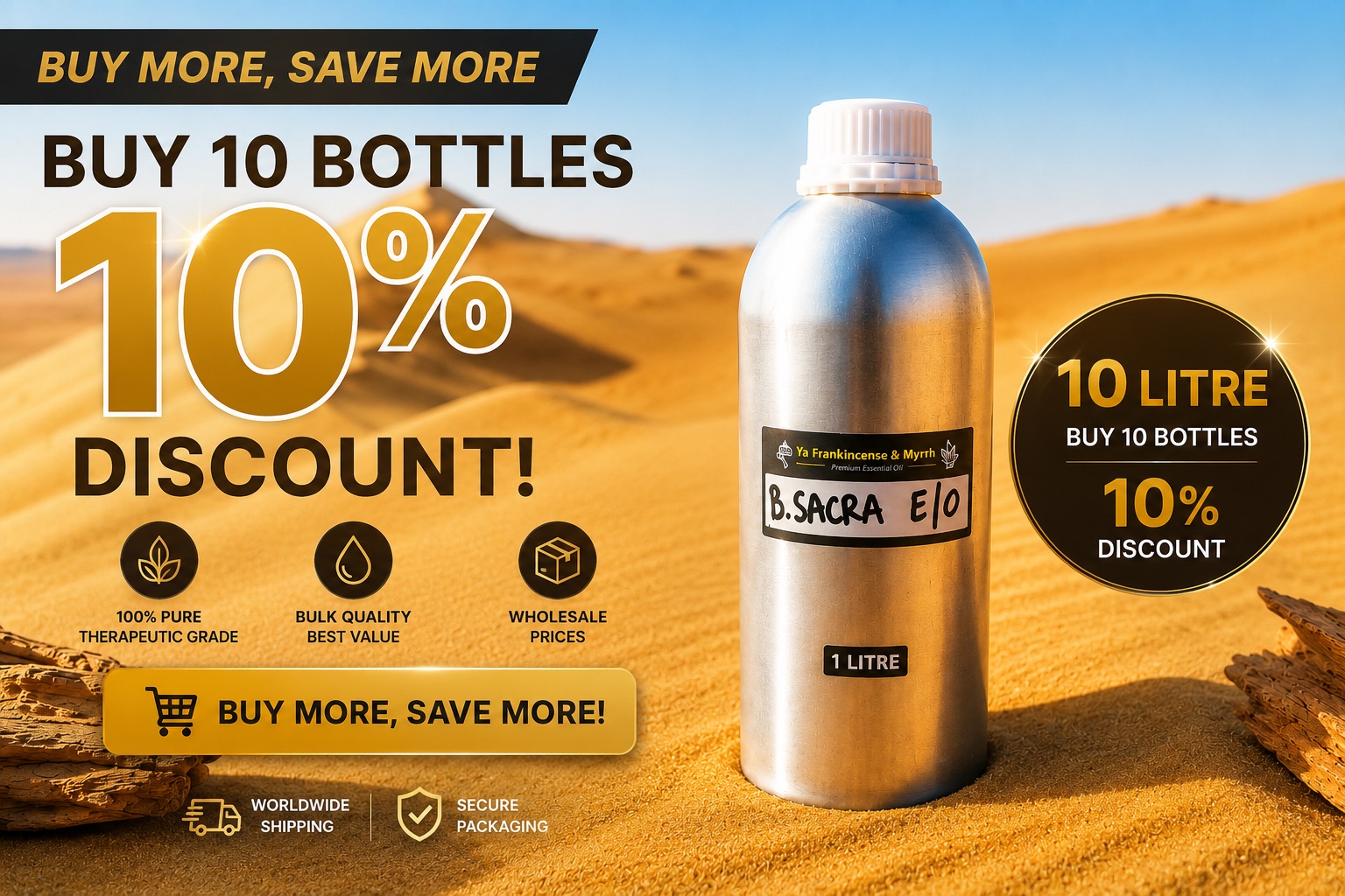 Buy 10 bottles get 10% discount - Essential Oil Bulk Offer